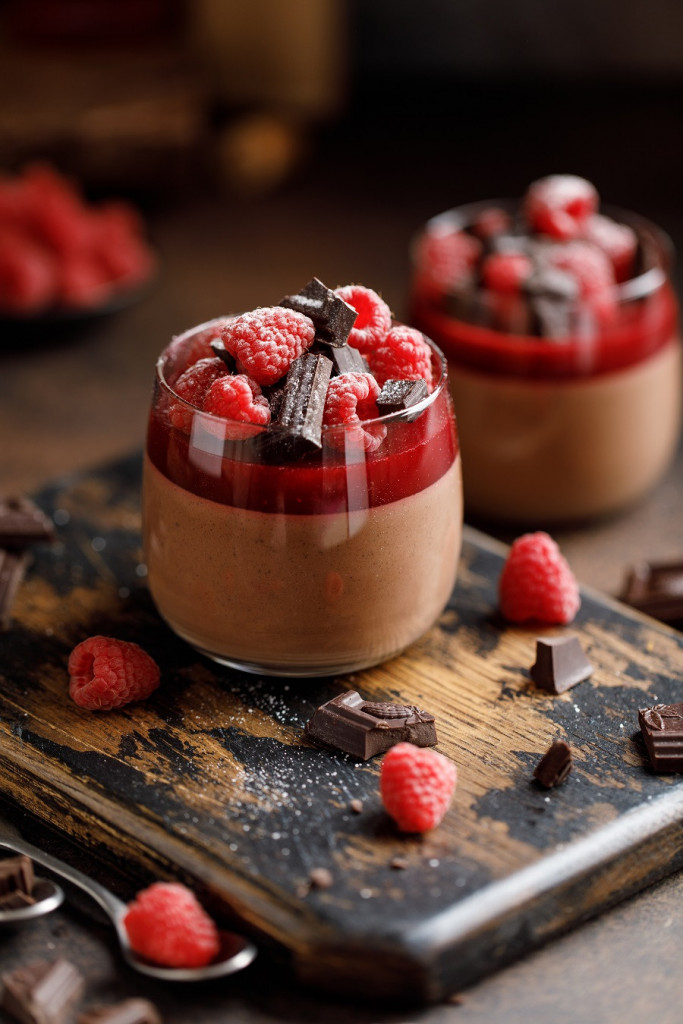 Čokoladni desert sa malinama savršen za vrele letnje dane