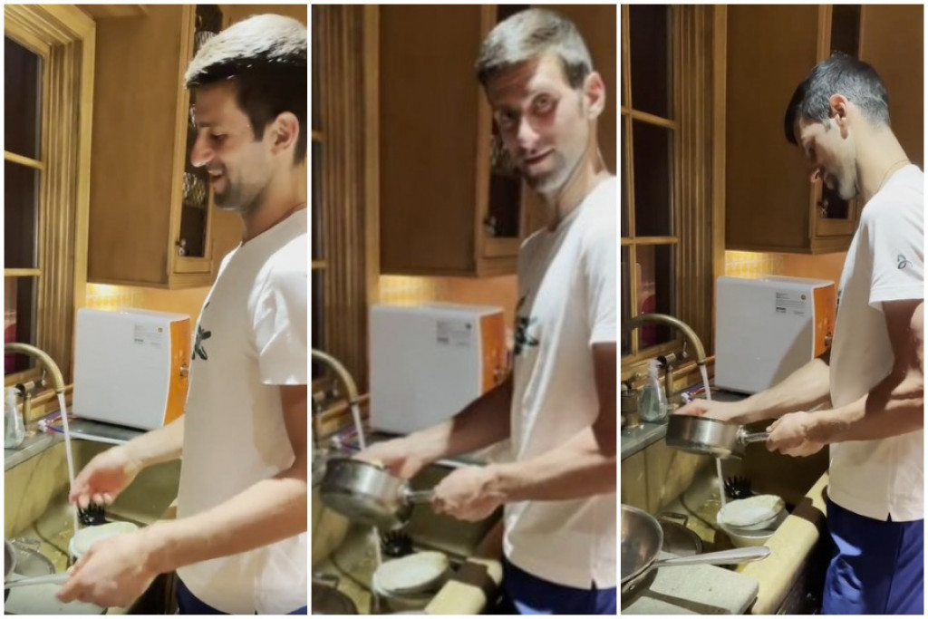 Pravo sa terena otišao je u KUHINJU, čak i NOVAK ĐOKOVIĆ riba šerpe i tiganje: "Radim treću smenu, da nešto zaradim"