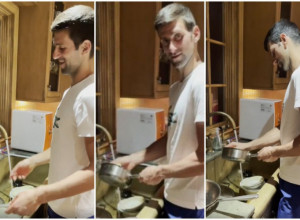 Pravo sa terena otišao je u KUHINJU, čak i NOVAK ĐOKOVIĆ riba šerpe i tiganje: "Radim treću smenu, da nešto zaradim"