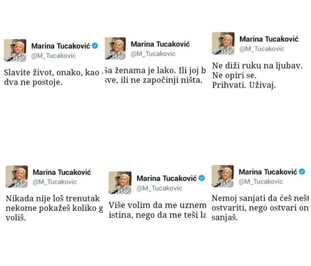 "Nađi nekoga s kim možeš da se izgubiš u vrtlogu ljubavi" Ovo su najlepši citati Marine Tucaković!