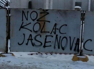 NOŽ, KOLAC, JASENOVAC: Skandalozni grafiti osvanuli u Istočnom Sarajevu! (FOTO)