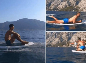 (VIDEO) "FOIL SURFING": Nole se oprobao u novom EKSTREMNOM SPORTU