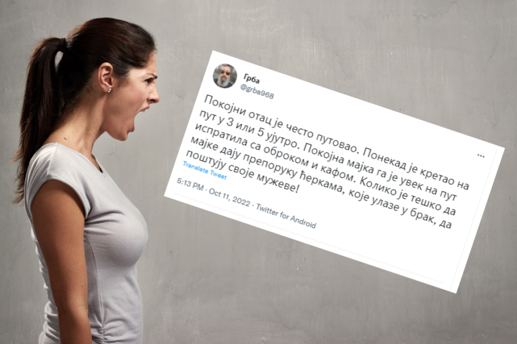Stav Grbe "muškarčine" opasno nas je razbesneo: On bi sve žene u kuhinju, a onda dao i savet kako da vaspitavamo ćerke