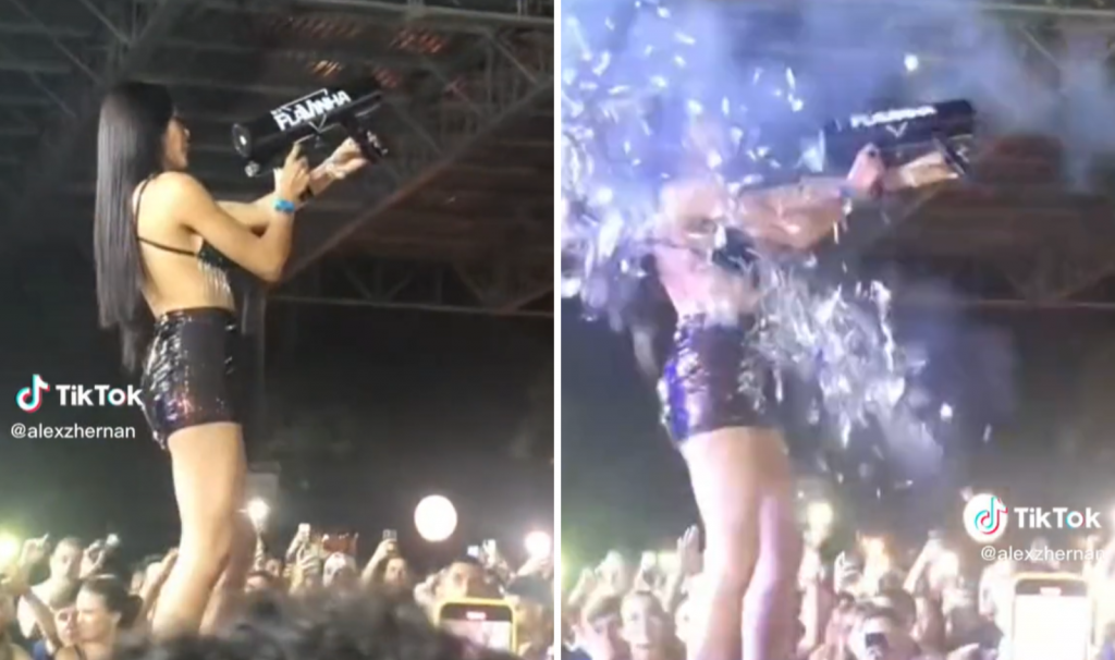 Stravična NESREĆA na nastupu: Ispalila je sebi konfete u facu, pa završila u bolnici, a ovo su posledice (VIDEO)