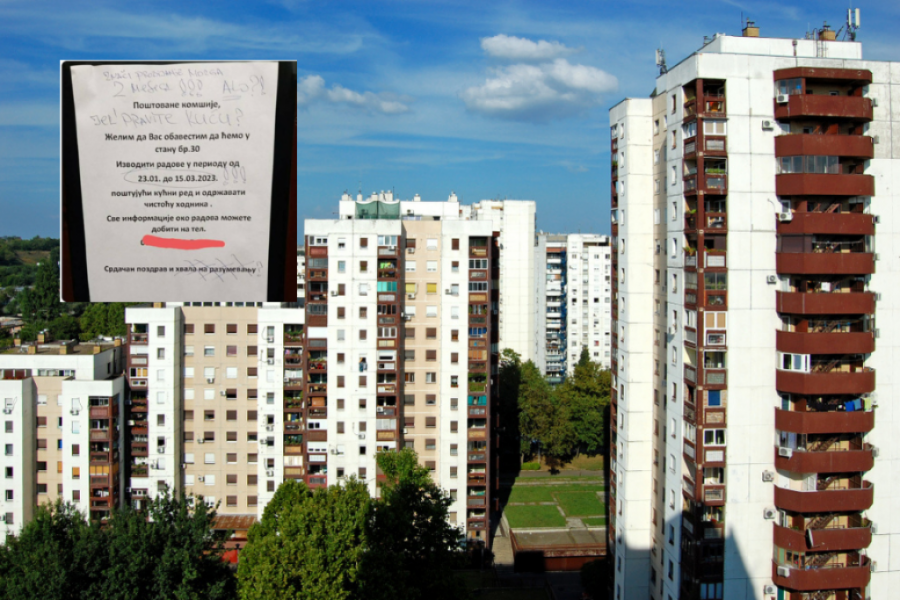 "Ovakav stepen BEZOBRAZLUKA i BAHATOSTI nigde ne postoji": U zgradi u Srbiji izbio RAT zbog radova u stanu, prepucavaju se preko oglasne table