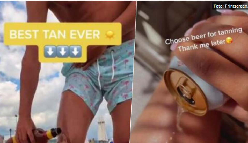 Polivanjem pivom do bronzanog tena je novi TikTok trend: Stručnjaci upozoravaju da su posledice veoma ozbiljne, a šteta ogromna