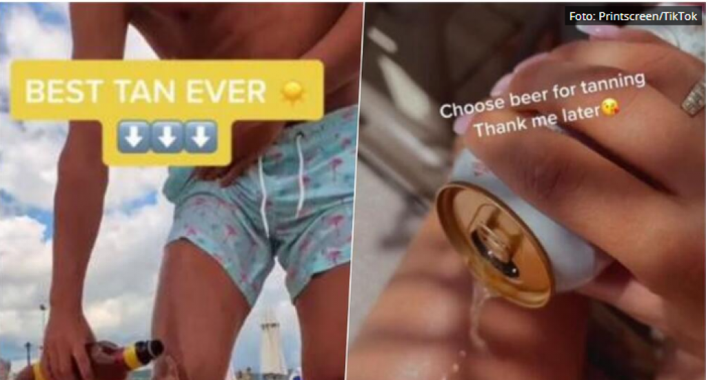 Polivanjem pivom do bronzanog tena je novi TikTok trend: Stručnjaci upozoravaju da su posledice veoma ozbiljne, a šteta ogromna