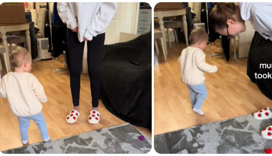 Kakav mali slatkiš: Video mame koja uči sina kako da skoči oduševio ljude, ovo je nešto najlepše što ćete danas videti