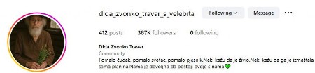 Da li je dida Zvonko Srpkinja?! Digla se velika frka oko hrvatskog travara koga na Instagramu prati 400.000 ljudi!